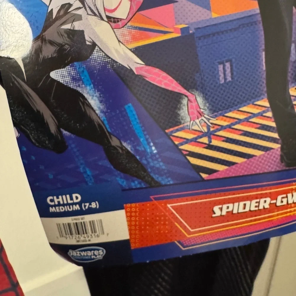Spider-Gwen Costume for Kids Sz Medium
